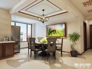 鑫苑鑫城171平四居室-中式风情设计图-餐厅