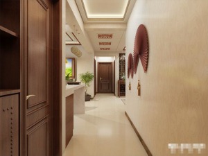 鑫苑鑫城171平四居室-中式风情设计图-过道