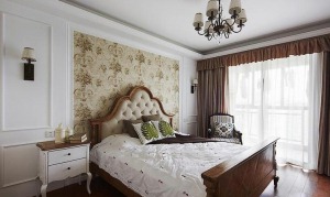 郑州盛润锦绣城116平三居室美式风情设计图卧室
