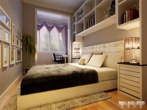 正弘澜庭叙-95平两居室装修-现代简约效果图集-卧室