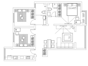 正商恒钻装修-126平三居室-现代简约设计图集-户型图