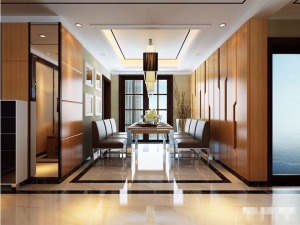 绿地老街装修-130平三居室-东南亚风情设计图-餐厅