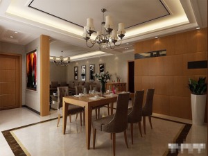 鄭州升龍城裝修-130平米三居室現代簡約風格 -餐廳背景墻