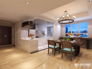 永威翡翠城98平三居室美式风情设计图-厨房