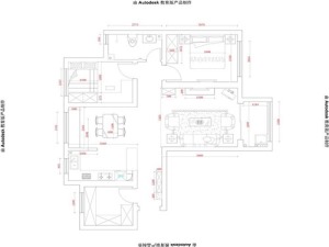 永威翡翠城98平三居室美式风情设计图-户型图