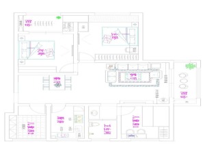 绿地老街117平三居室-现代简约风情设计方案-户型图