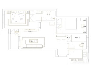 东方鼎盛美式装修-98平三居室-户型图