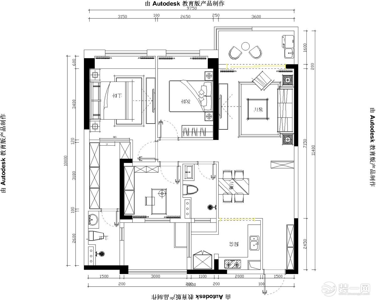 德雅居装饰碧挂园张总128平方四居室现代轻奢装修效果图