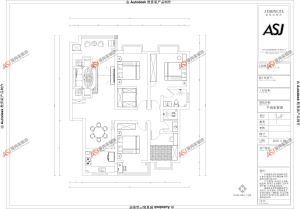 【国湾星城】140平三室中式风格装修效果图