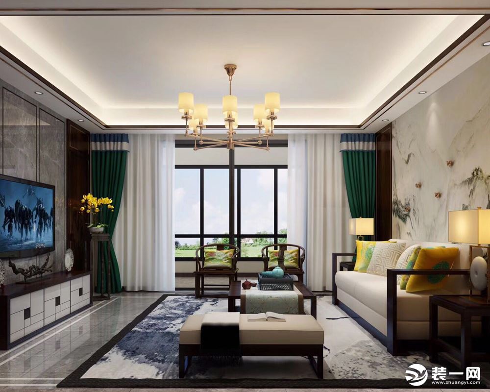 北京天盛装饰航天城180平新中式别墅造价20万--地砖上墙