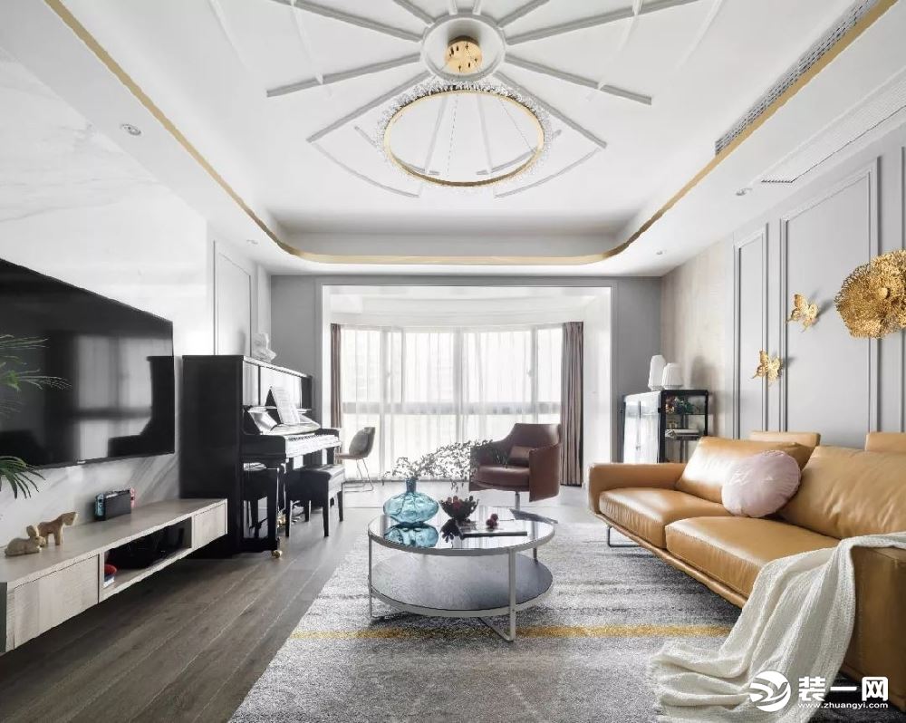 北京天盛装饰88平二居室简约风格案例--客厅