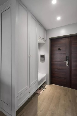 北京天盛裝飾88平二居室簡約風格案例--定制衣柜