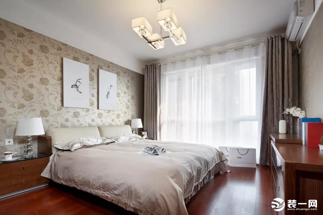 华信家园120㎡新中式风格卧室，带你遇见另一种时尚！——家合装饰