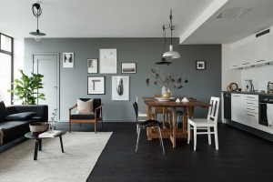 家合装饰集团—65平灰色北欧公寓