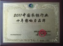 2011中国衣柜行业10年影响力品牌