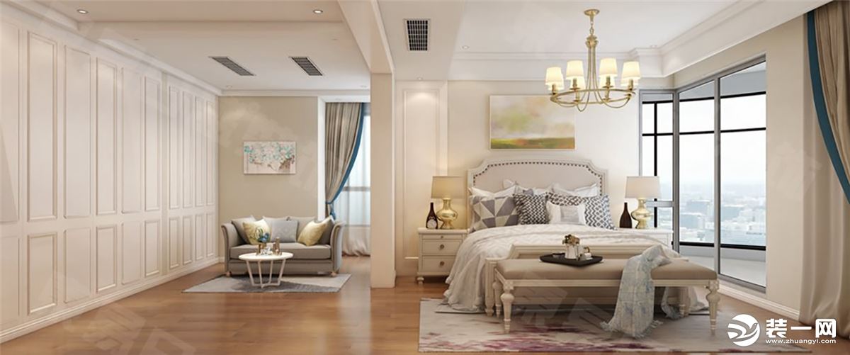 卧室装修效果图金沙泊岸210平米简欧风格装修效果图