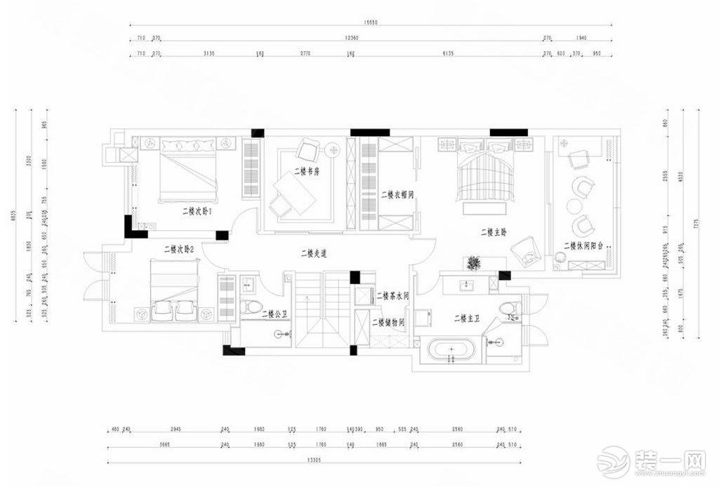 户型图金桥汇214平米现代北欧风格装修效果图