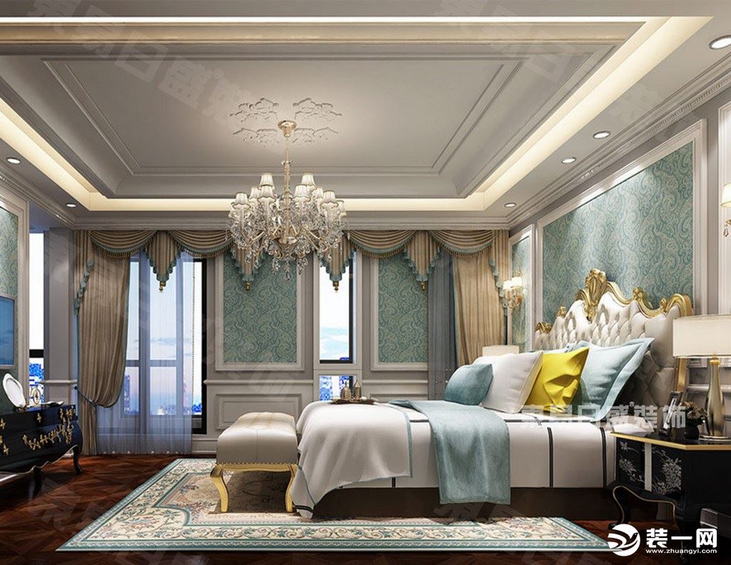 卧室装修效果图金地格林300平法式新古典装修效果图