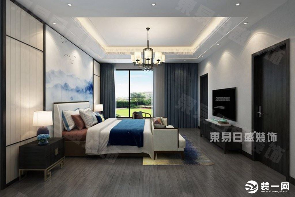 卧室装修效果图联投半岛一品460平米新中式装修效果图