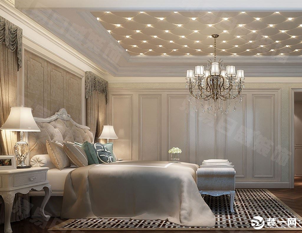 卧室装修效果图绿地国际金融城180平欧式风格装修效果图