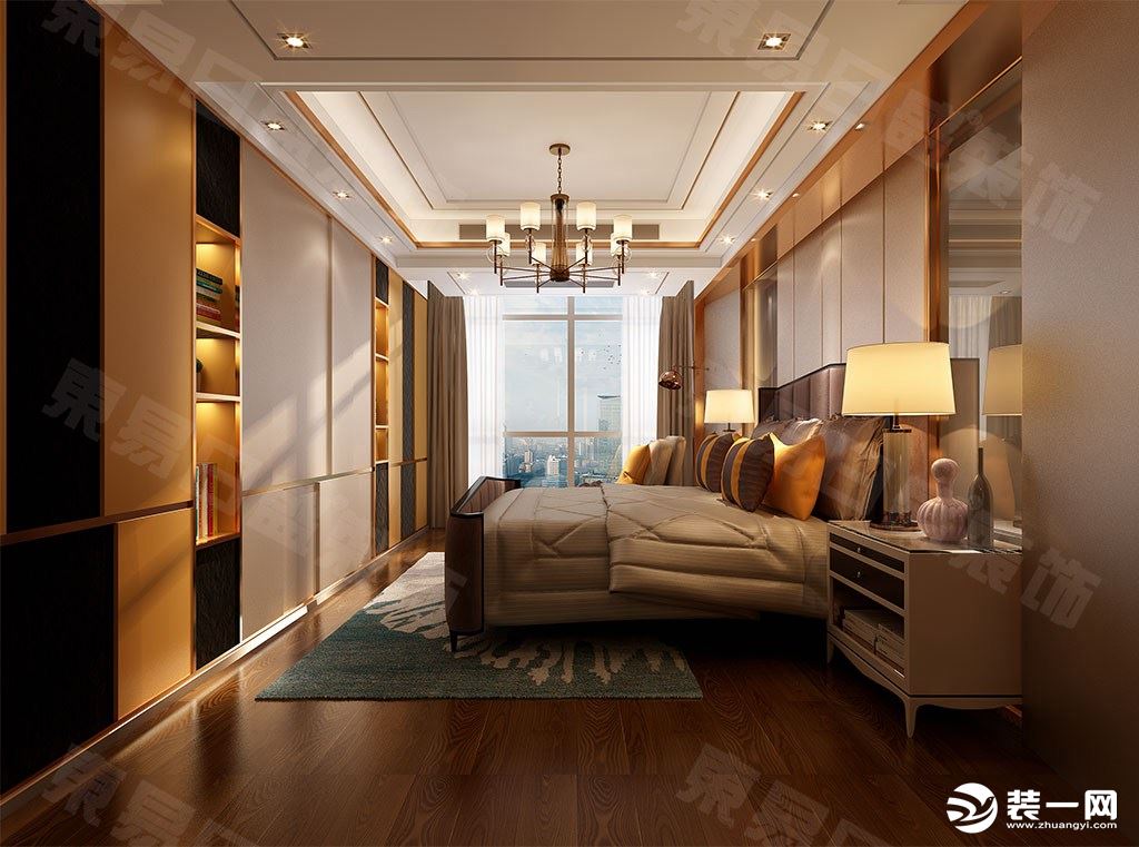 卧室装修效果图复地东湖国际158平现代简约风格装修效果图