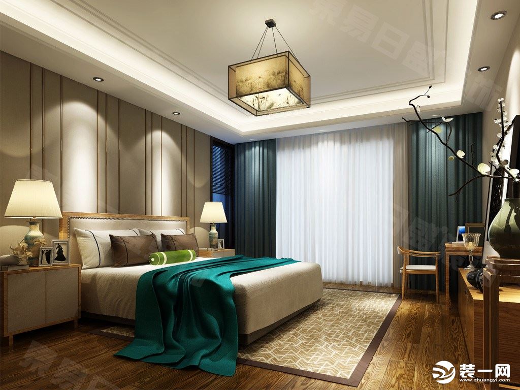 卧室装修效果图纯水岸东湖240平新中式风格效果图