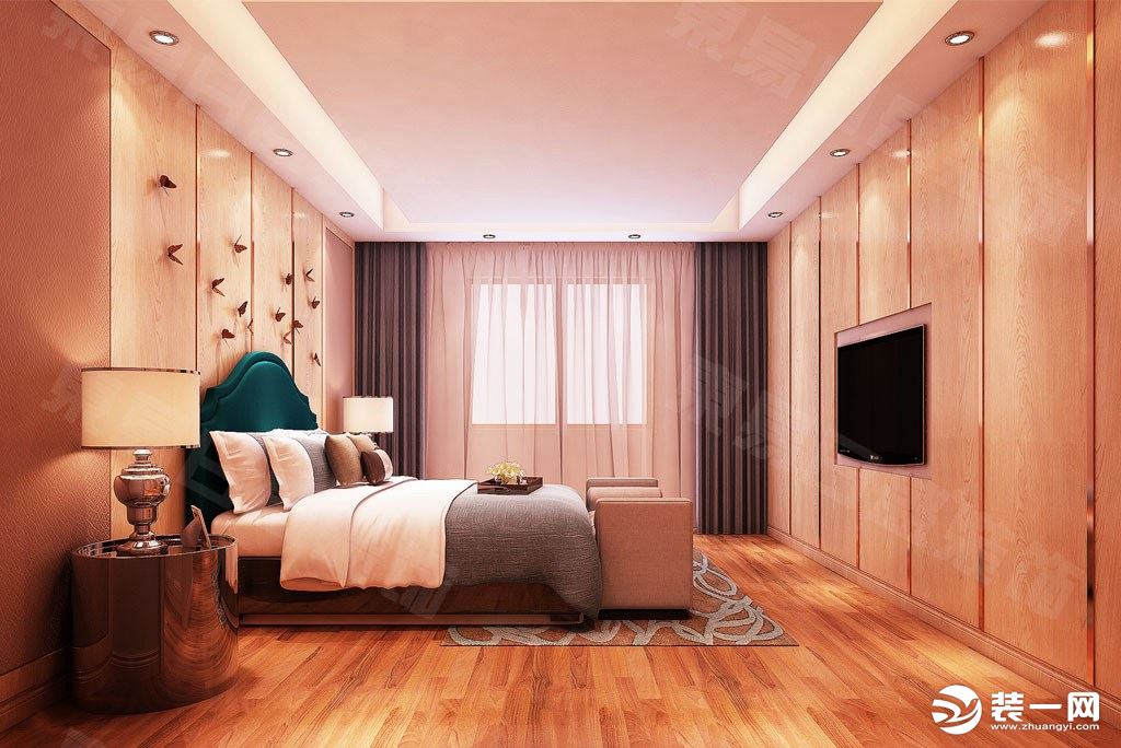 卧室装修效果图高鑫名居410平后现代风格效果图