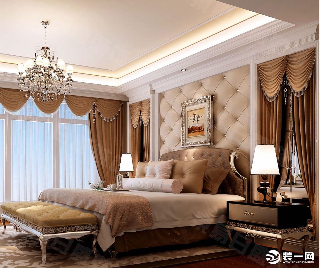 卧室装修效果图百瑞景152平欧式新古典风格效果图