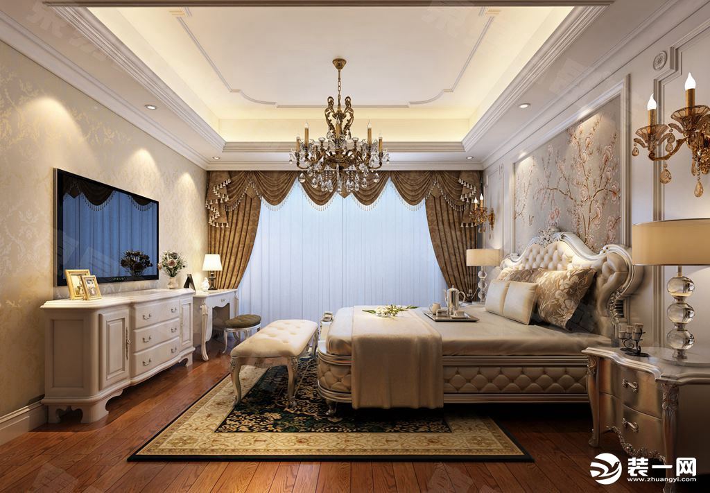 卧室装修效果图巴黎春天澜墅245平欧式风格效果图