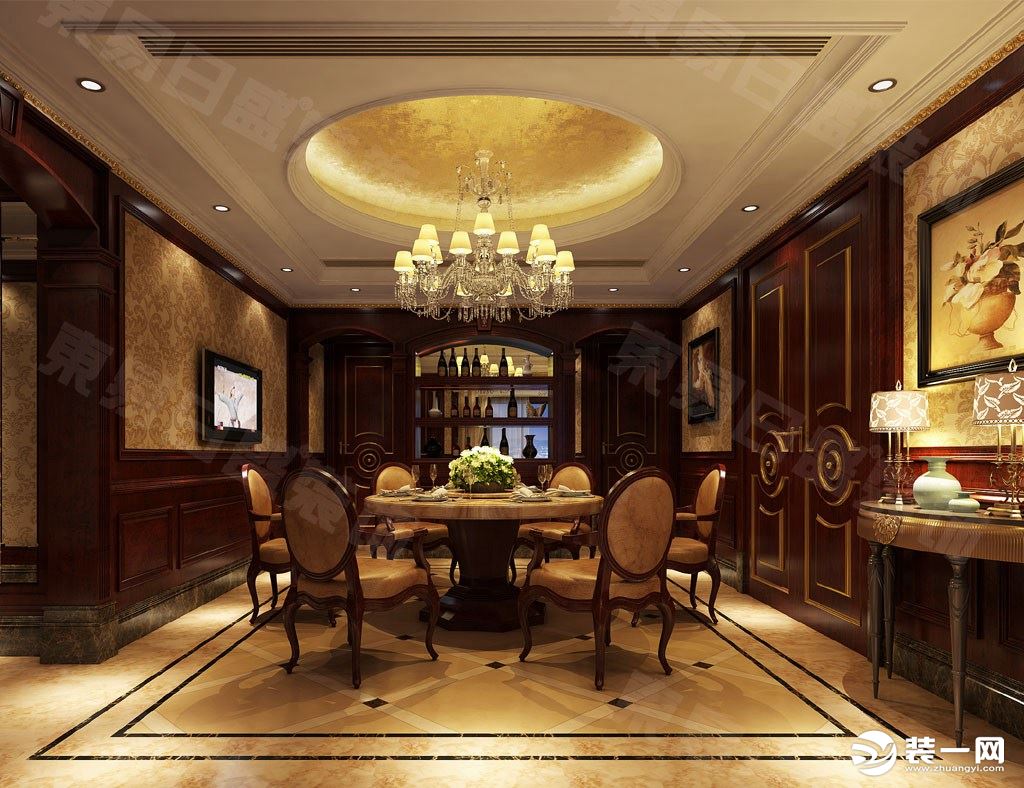 餐厅装修效果图金都汉宫230平欧式古典风格效果图