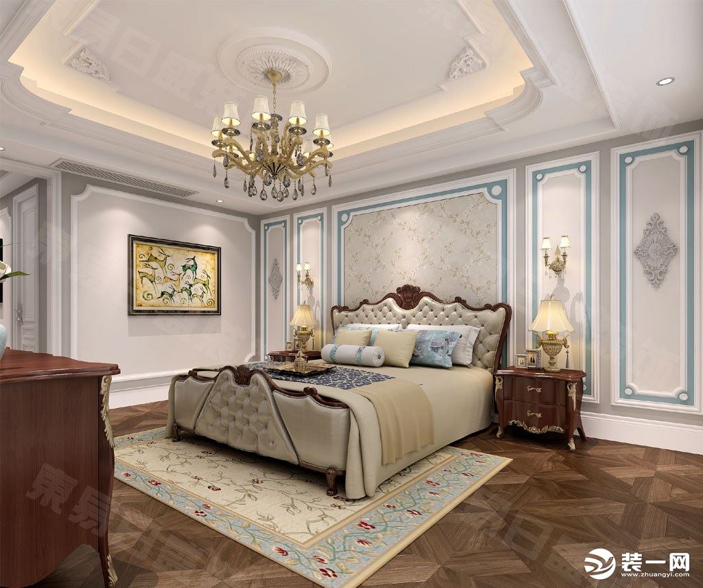 卧室装修效果图碧桂园311平法式新古典风格效果图