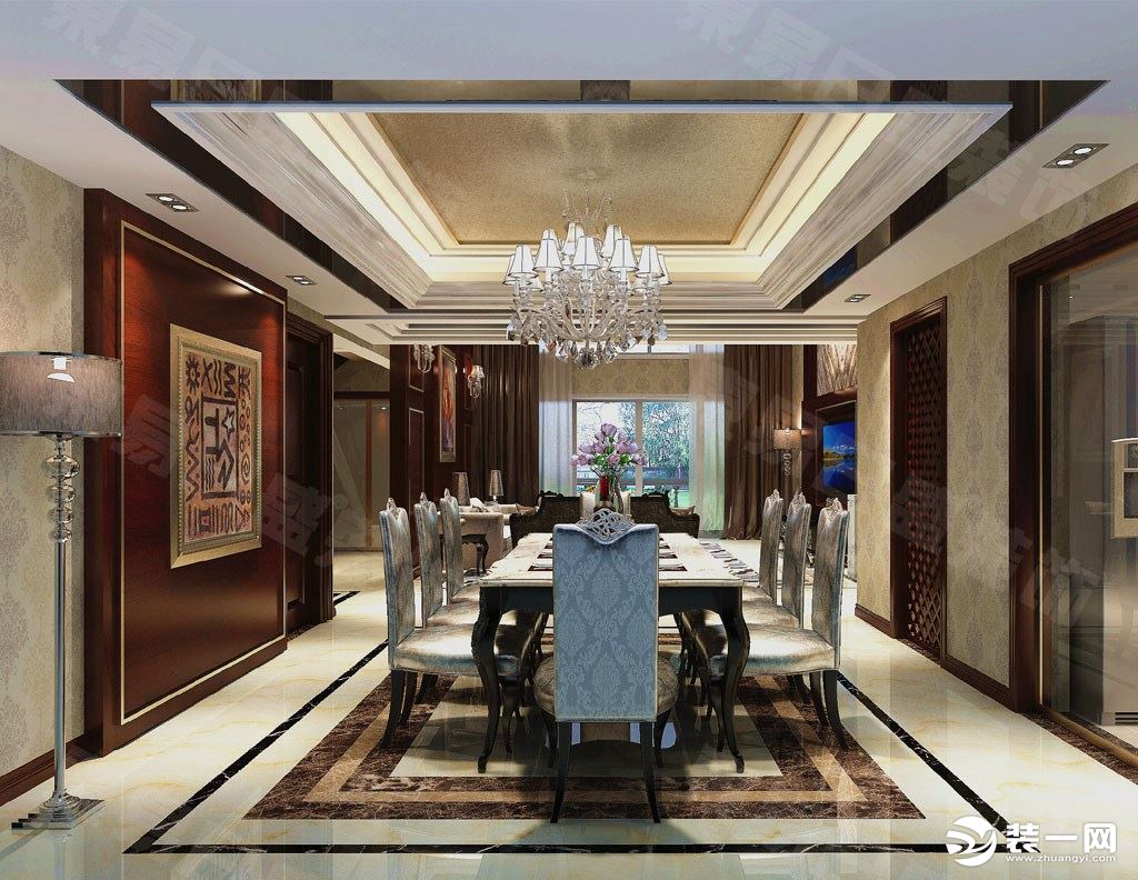 餐厅装修效果图南湖半岛460平现代奢华风格效果图