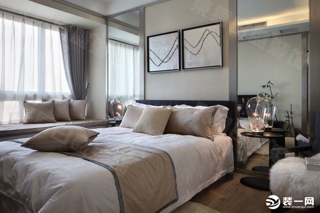 卧室装修实景图橡树湾178平现代简约风格实景图