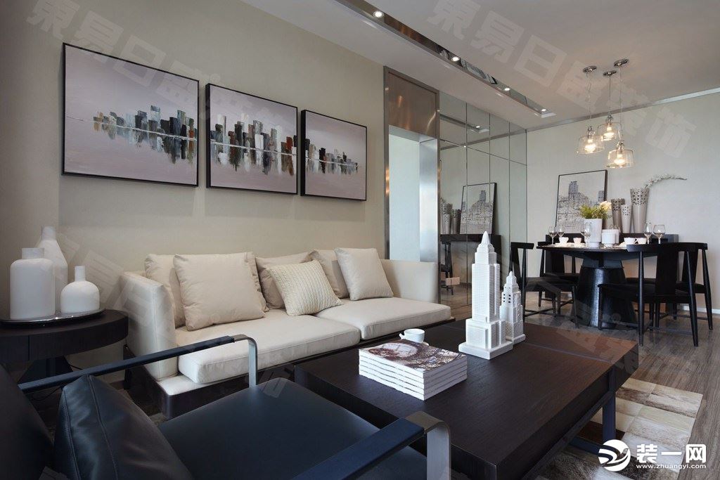 客厅装修实景图橡树湾178平现代简约风格实景图