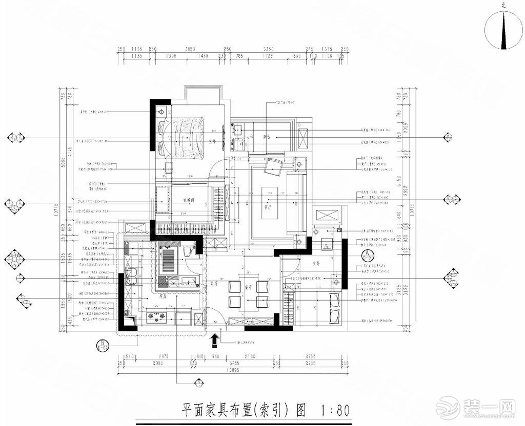 户型图橡树湾178平现代简约风格实景图