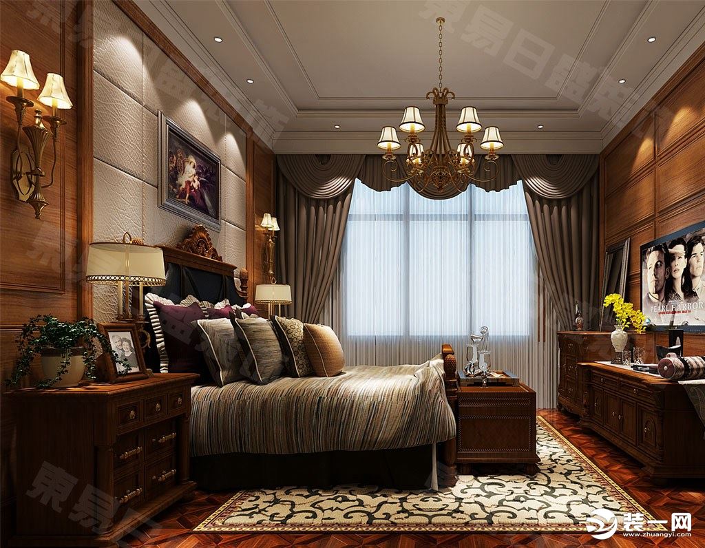 卧室装修效果图恒大城190平欧式风格效果图