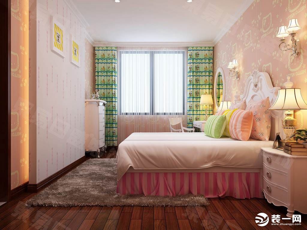 卧室装修效果图保利中央公馆450平美式风格效果图