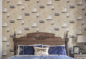卧室装修效果图保利十二橡树450平米简美风格装修效果图