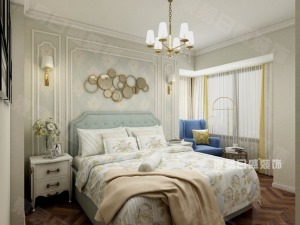 卧室装修效果图香榭东沙135平米简欧风格装修效果图