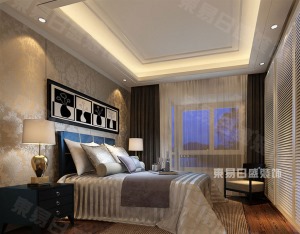 卧室装修效果图保利拉菲别墅现代奢华装修效果图