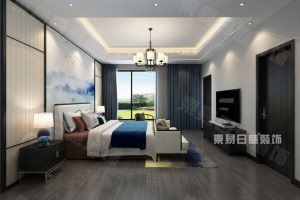 卧室装修效果图联投半岛一品460平米新中式装修效果图