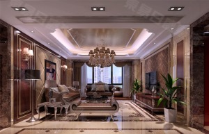 客厅装修效果图东湖楚天府145平现代奢华风格效果图