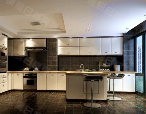 厨房装修效果图南湖半岛460平现代奢华风格效果图
