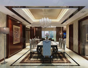 餐厅装修效果图南湖半岛460平现代奢华风格效果图