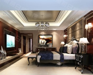 卧室装修效果图南湖半岛460平现代奢华风格效果图