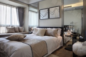 卧室装修实景图橡树湾178平现代简约风格实景图