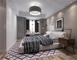 卧室装修效果图上海公馆140平简约风格效果图