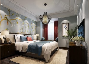 卧室装修效果图盛世江城133平港式风格效果图