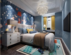 卧室装修效果图盛世江城133平港式风格效果图