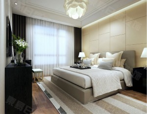 卧室装修效果图复地东湖国际133平现代风格效果图